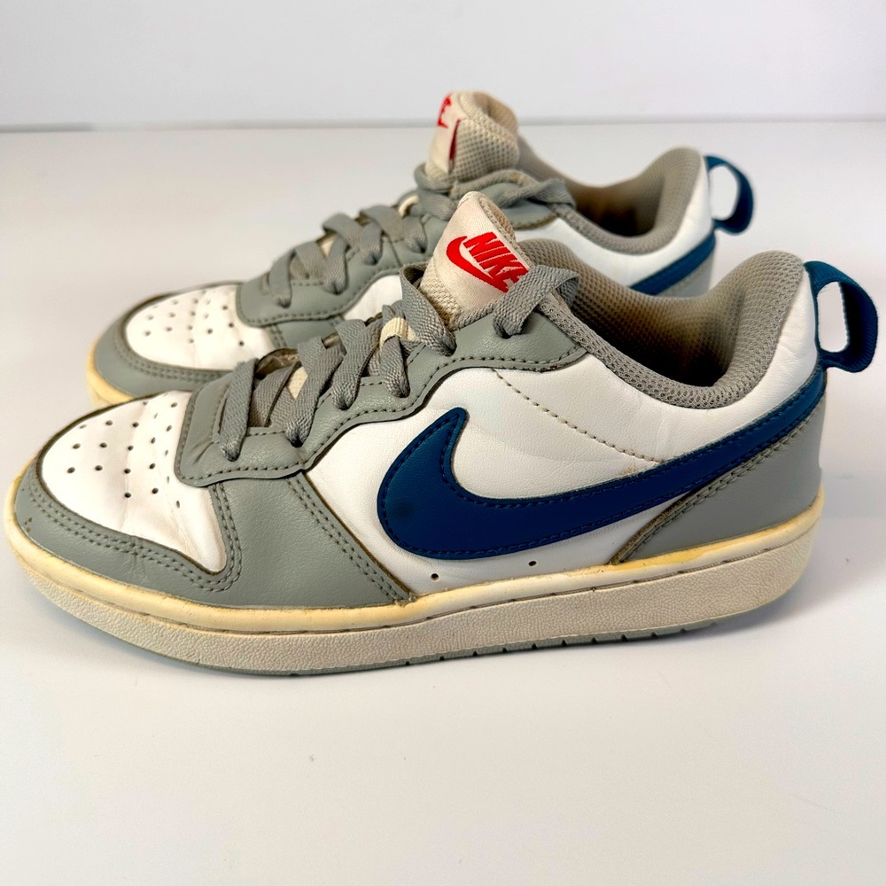 Nike Court Borough Low 2 White/Marina/Smoke Grey' Kids Size 3.5